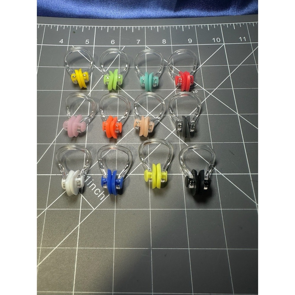Lot Of 12! Waterproof Silicone Nose Clip for Swimming Surfing Soft Latex Plugs